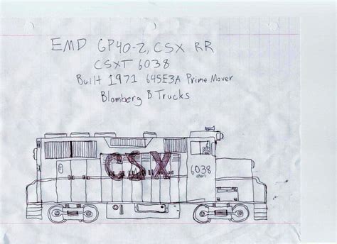 EMD GP40-2 Pen Drawing by Silverwolf-1ofmany on DeviantArt