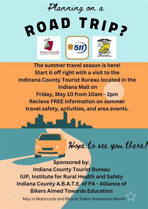 Promoting Safe, Summer Travel with Special Event on May 10th! - Visit Indiana County Pennsylvania