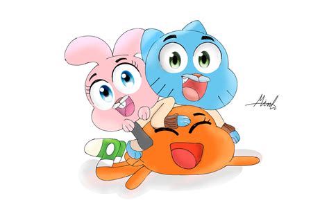 Gumball, Darwin and Anais by mysteriouswoman1305 on DeviantArt