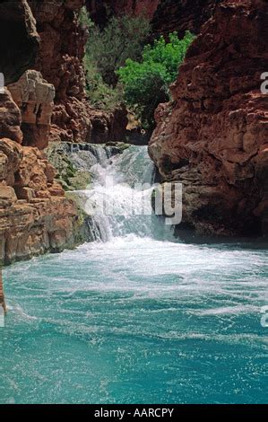 Lower BEAVER FALLS on HAVASU CREEK GRAND CANYON NATIONAL PARK ARIZONA ...