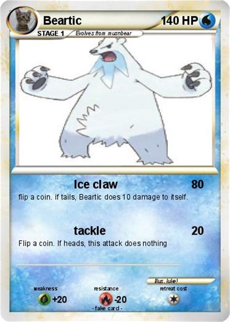 Pokémon Beartic - Ice claw - My Pokemon Card