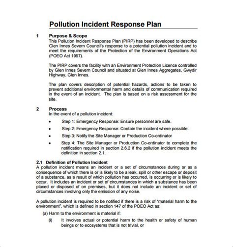 Incident Response Procedure Template