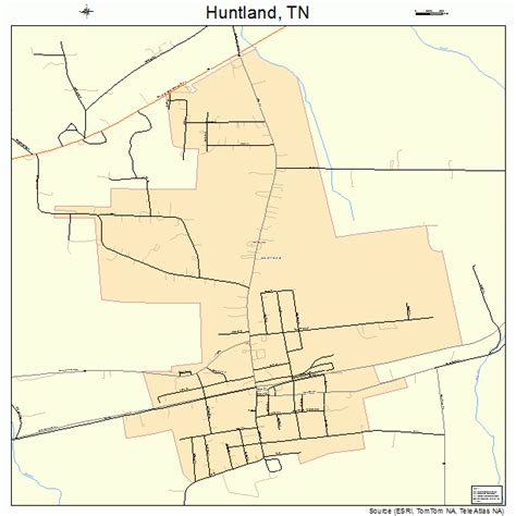 Huntland Tennessee Street Map 4736600