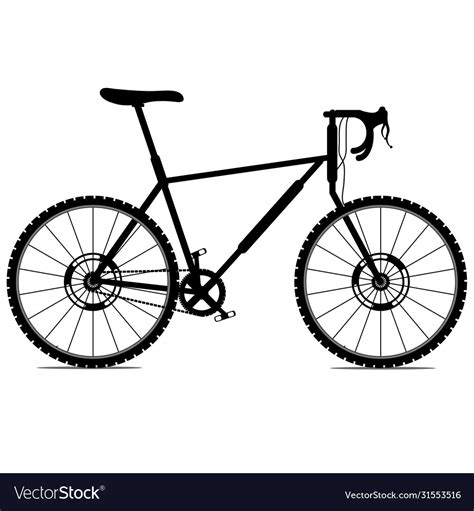 Bike black color graphic design isolated white Vector Image