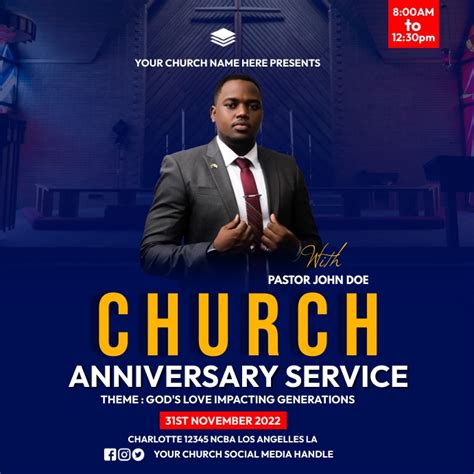 Copy of church anniversary service | PosterMyWall