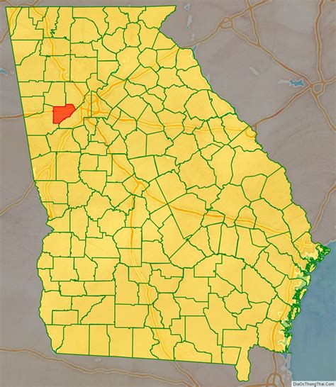 Map of Douglas County, Georgia - Thong Thai Real