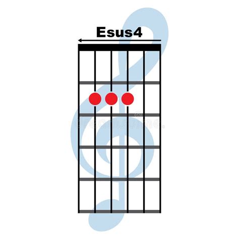 Esus4 guitar chord icon stock illustration. Illustration of guitarist - 304014517