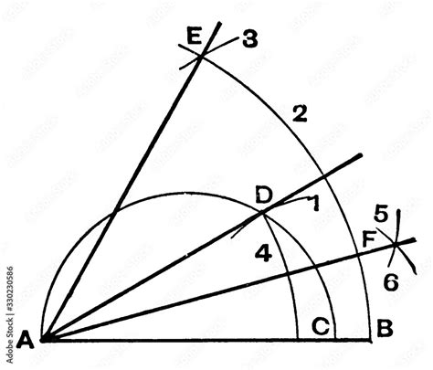 Construct Equilateral Triangle, vintage illustration. Stock Vector ...