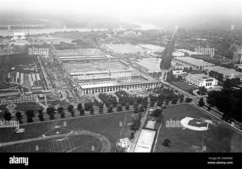 Aerial view of Washington D.C. Northwest view from the Washington ...