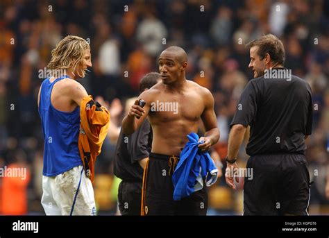 Footballer Paul Ince and Robbie Savage Wolverhampton Wanderers v Birmingham City 08 November ...