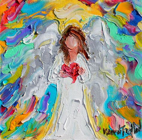 Angel of Love painting angel art original oil palette knife | Etsy | Painting, Angel art, Love ...