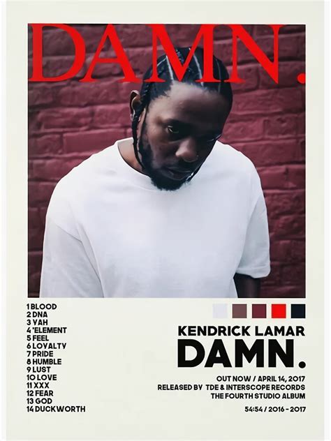 "Damn Album Cover Poster" Sticker for Sale by tessyoce | Redbubble