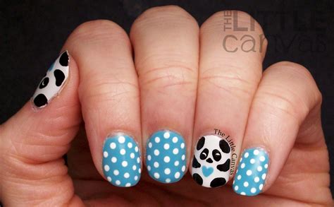 Panda Nail Art - The Little Canvas