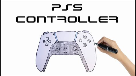 How to Draw the PlayStation 5 Controller (PS5 Controller) - YouTube