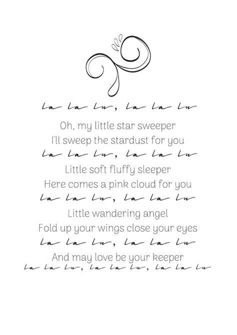 La La Lu Nursery Lyrics | Etsy