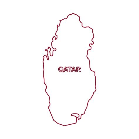 Qatar Map Outline