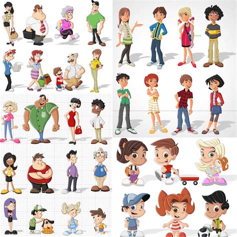 Cartoon people vector free download – VectorPicFree (Free Ai Eps)