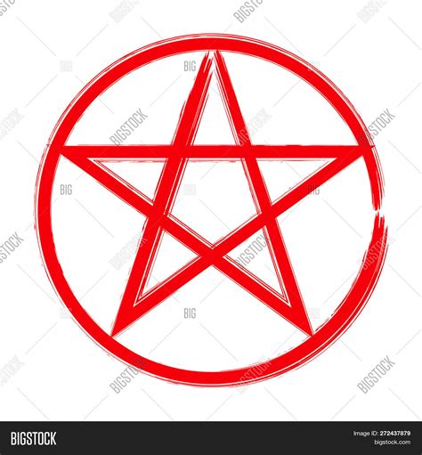 Red Pentagram Circle Vector & Photo (Free Trial) | Bigstock