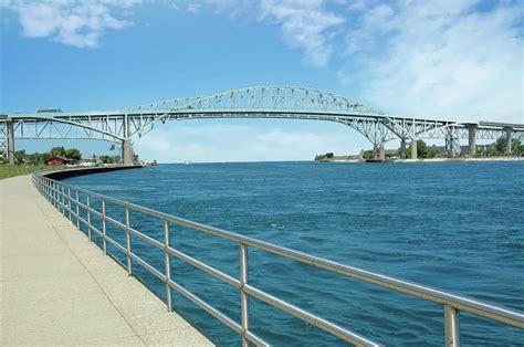 Blue Water Bridge-Port Huron Michigan-US-Canada border Photograph by ...