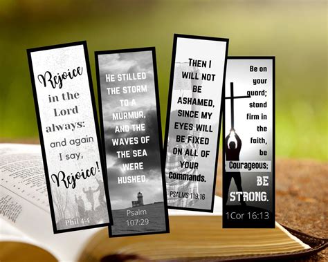 Manly Printable Scripture BOOKMARKS Bible Verse Bookmarks Christian Men ...