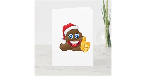 Wacky Brilliant Santa Poop Emoji Holiday Card | Zazzle