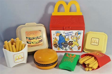 McDonalds Fisher Price Happy Meal Box Hamburger Fries Nuggets 1988 89 | #1856485345