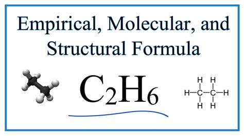 How to Write the Empirical, Structural, & Molecular Formula C2H6 (Ethane) - YouTube