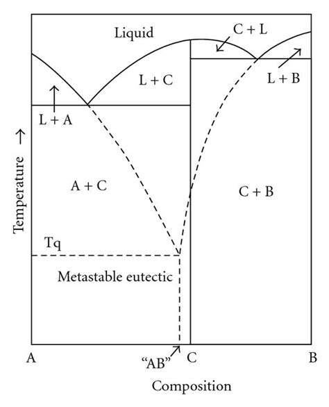 The hypothetical binary equilibrium phase diagram A-B showing the... | Download Scientific Diagram