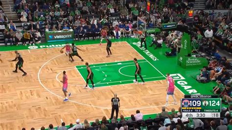 Kristaps Porzingis with a dunk vs the Boston Celtics