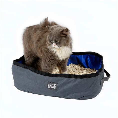 DREAMSOULE Waterproof Portable Travel Outdoor Cat Litter Box Foldable Traveling Cat Litter Pan ...