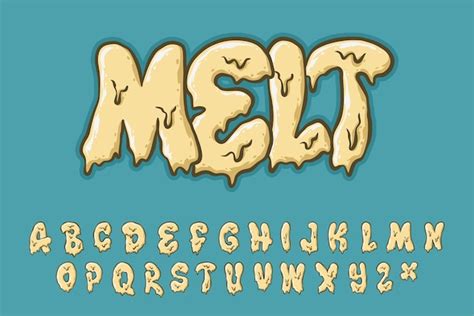 Premium Vector | Alphabet Melt Graffiti Cartoon vector