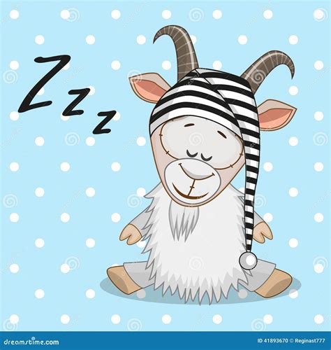 Sleeping Goat Stock Vector - Image: 41893670