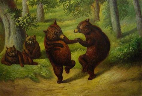 Bears Dancing In The Woods Painting at PaintingValley.com | Explore collection of Bears Dancing ...