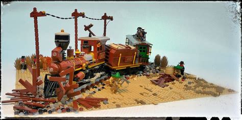 Western Train Crash.... | Lego, Lego trains and Legos