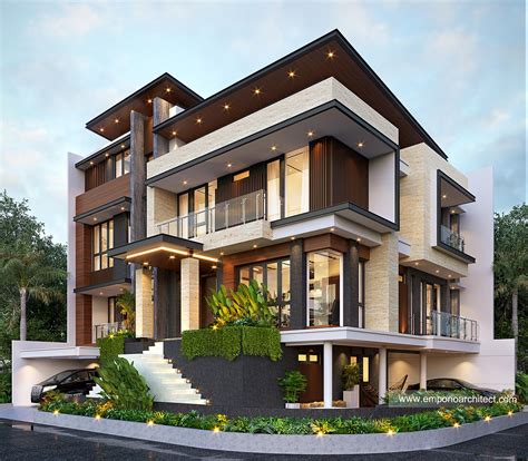 Mr. Husen Modern House 3.5 Floors Design - Jakarta Barat 22412 - 3 Floors House Design