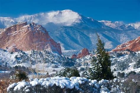 Pikes Peak on a beautiful winter day | Colorado springs weather ...