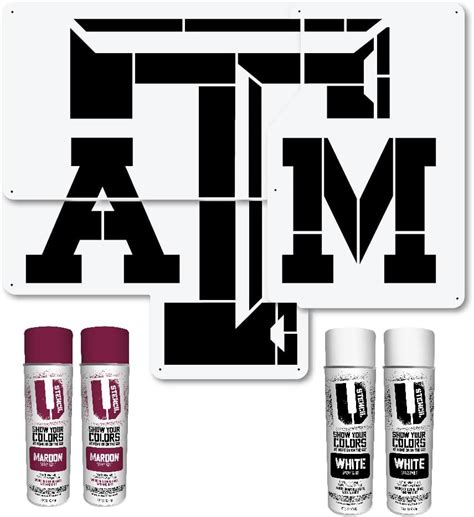 Amazon.com : Texas A&M Stencil Kit - TAMOOS-001 : Arts, Crafts & Sewing