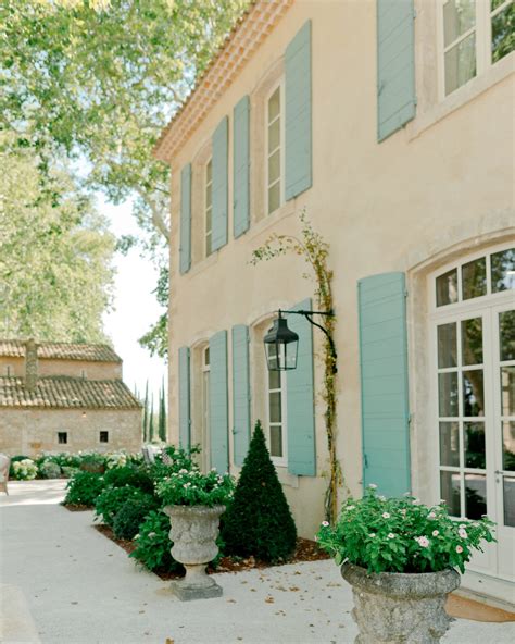 blue-shutters-french-countryside - The Glam Pad