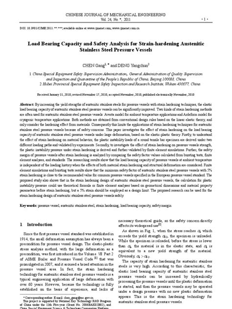 Strain Hardening Austenitic Steel | PDF | Deformation (Engineering ...