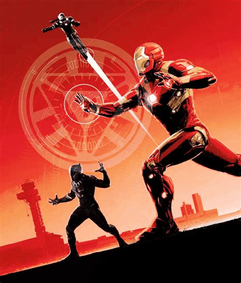 Captain America: Civil War - new AMC Imax exclusive poster - Iron Man, War Machine, Black ...