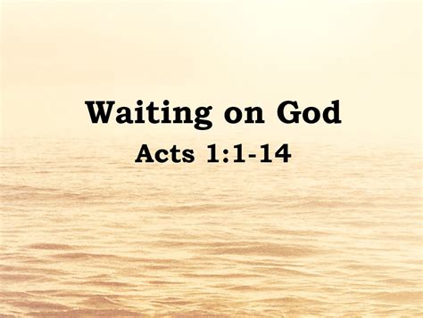 Waiting on God – Mt Olive Baptist