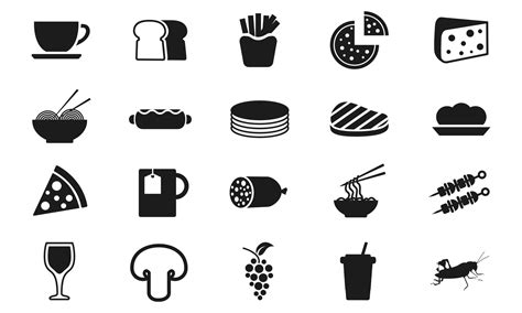 set icon food and drink, vector illustration 27914287 Vector Art at ...