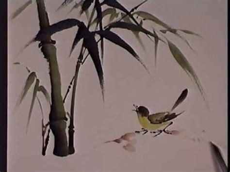 Bamboo and Bird - Chinese Brush Painting by Virginia Lloyd-Davies - YouTube