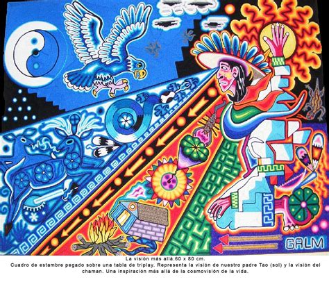 Marcus García López - Huichol art | Yarn painting, Aztec art, Mexican art