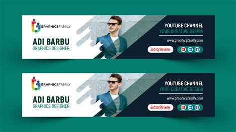 Professional YouTube Channel Art Free Template Download – GraphicsFamily