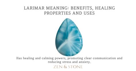 Larimar – Meaning, Uses & Healing Properties - Zen and Stone