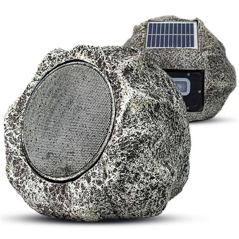 Solar Powered Bluetooth Rock Speaker - Waterproof, Portable And ...