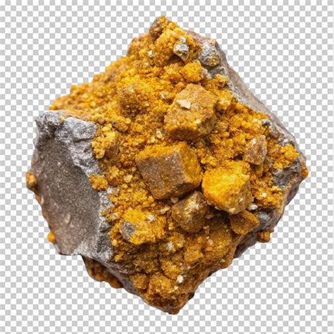 Premium PSD | Fes2 pyrite isolated on transparent background