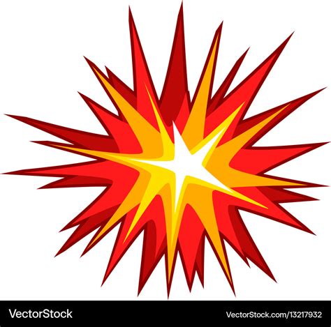 Explode effect icon cartoon style Royalty Free Vector Image