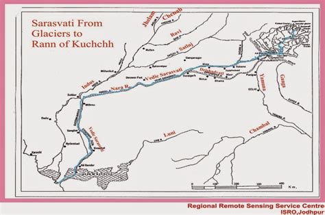 River Sarasvati as Eulogised in Rig Veda Landsat Satellite | IndiaFactsIndiaFacts